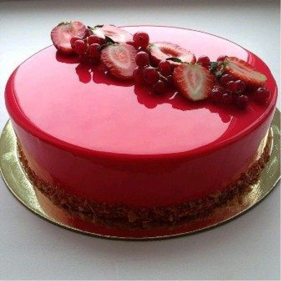 Strawberry Glaze Cake - Online flowers delivery to moradabad